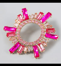 Load image into Gallery viewer, RHINESTONE HOOP EARRINGS
