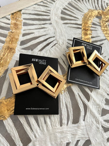 Geometry Double Square Earrings