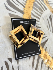 Geometry Double Square Earrings